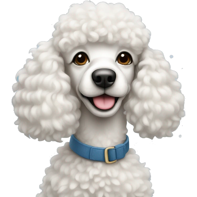 french poodle in winter emoji