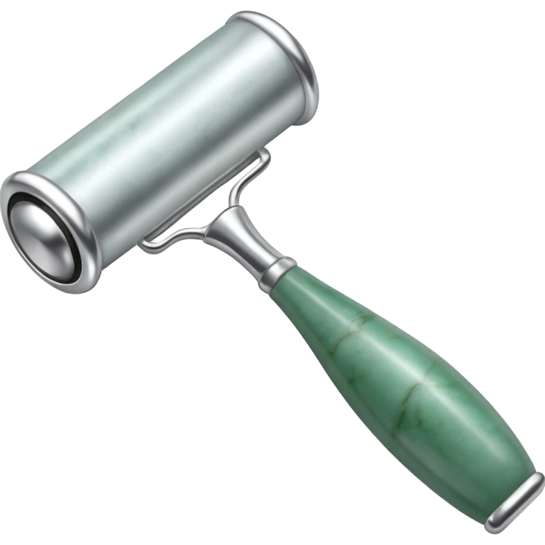 silver guasha and silver jade roller emoji