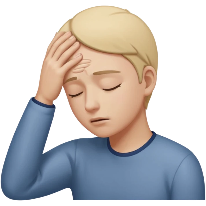 person with back of hand on forehead eyes closed fainting emoji