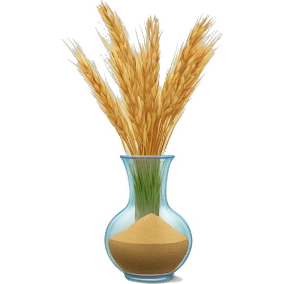 Dried grass and wheat in a vase emoji