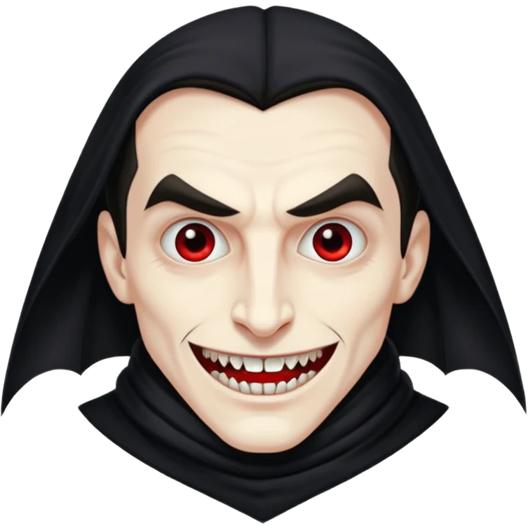 dracula wearinh scarf emoji