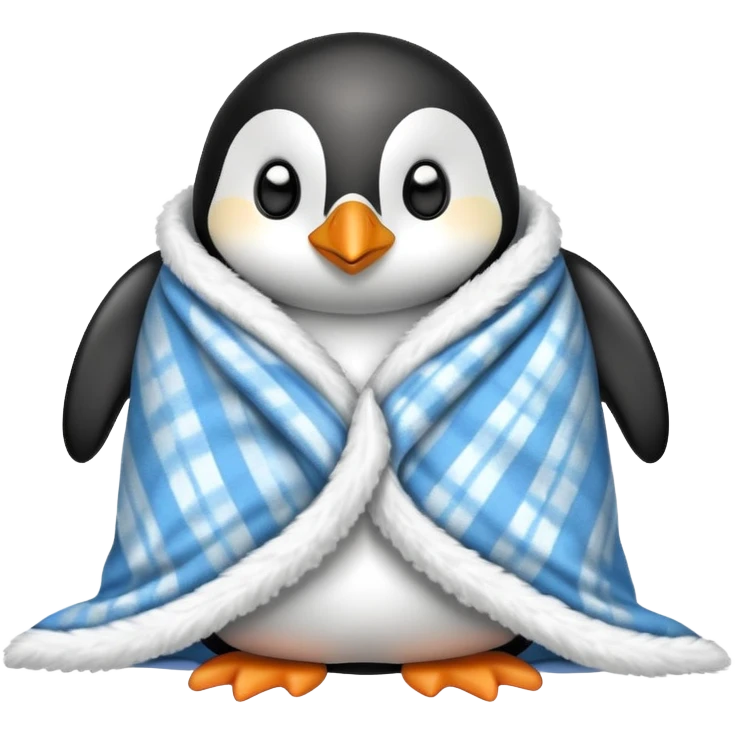 Penguin with a blancket emoji