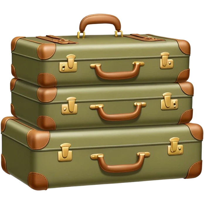 Pale olive suitcases  emoji
