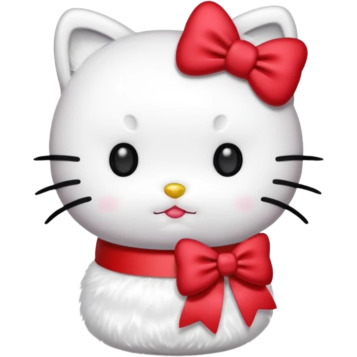 Fait un emoji comme hello kitty à la perfection en dessin normal sans 3d juste la tête  emoji