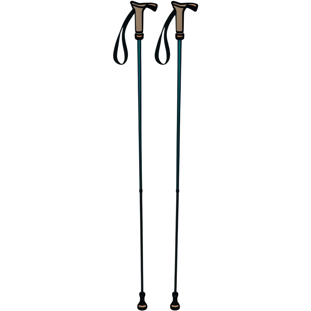 hiking poles, trekking poles emoji