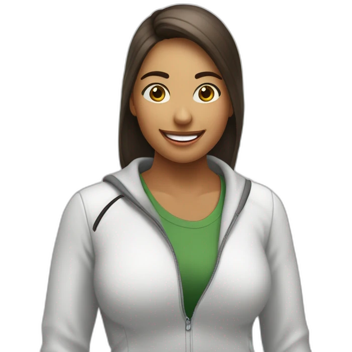 imagen estilizada de un estudiante riendose y saltando de alegría de piel blanca y cuerpo completo junto a una fotocopiadora emoji