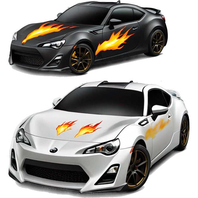 Batman themed toy wide-body Scion FR-S with hot rod flames  emoji
