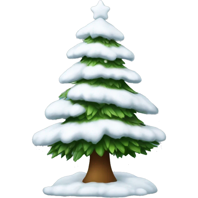 Un sapin de Noël avec de la neige emoji