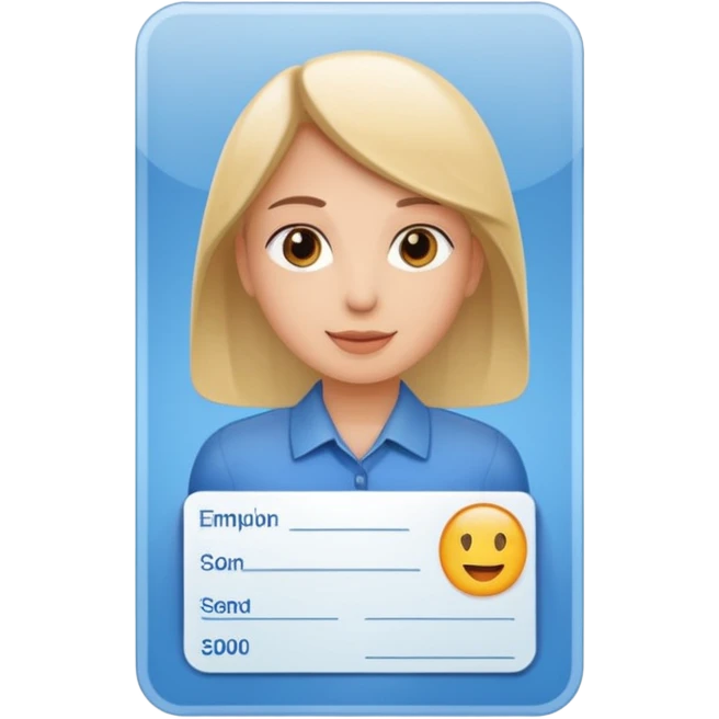 an employee’s card emoji