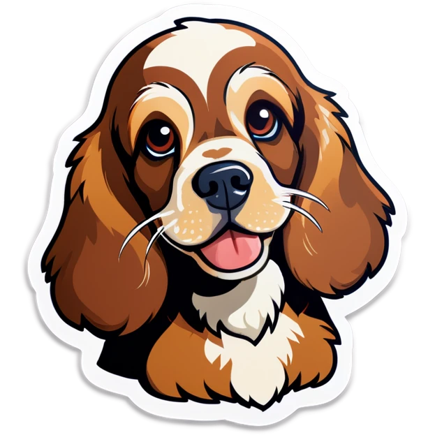 A very clingy cocker spaniel  emoji