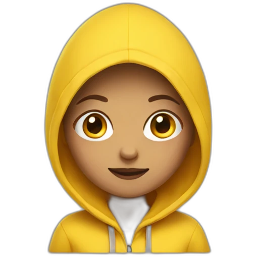 Girl in yellow hoodie emoji