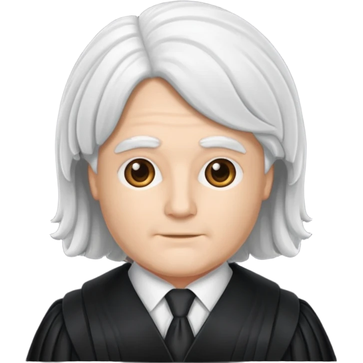 just a barrister wig, no person, just the wig emoji