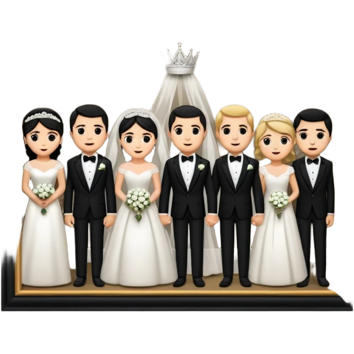 Dramatic wedding in a museum emoji
