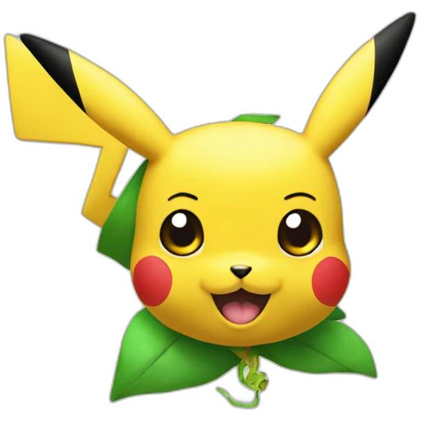 Pikachu en vert emoji
