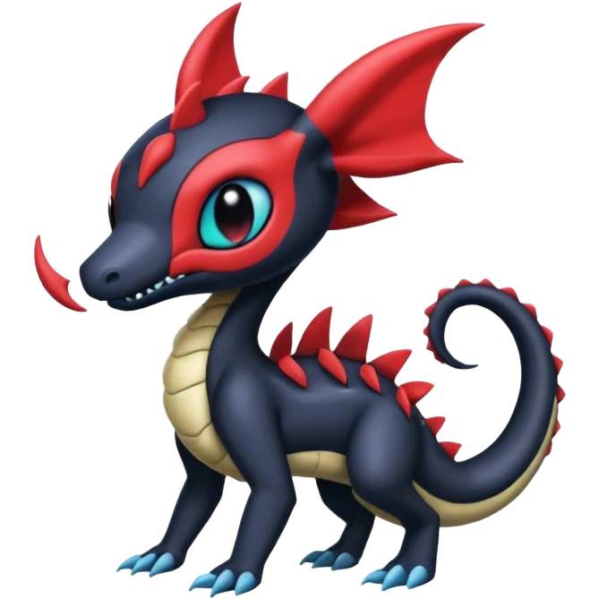 Colorful Exotic Meloetta-Salandit-Darkrai-Venom-Stitch-Fakémon-creature-hybrid emoji