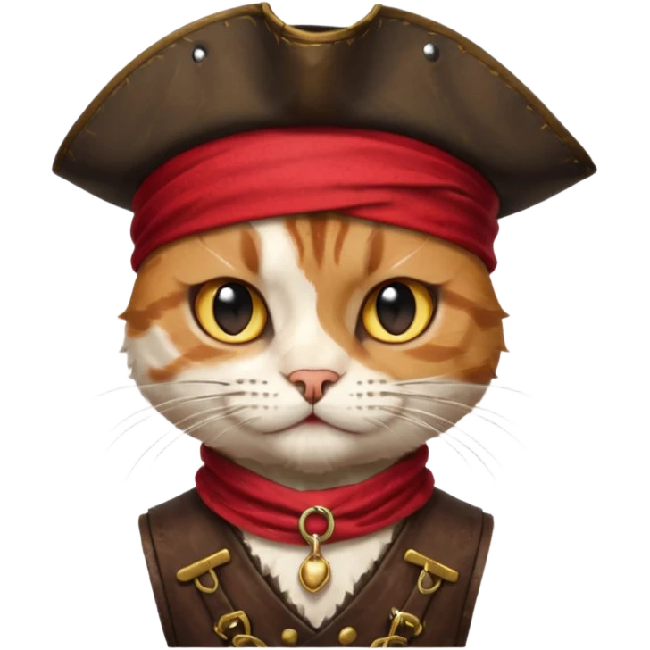 pirate cat with human body emoji