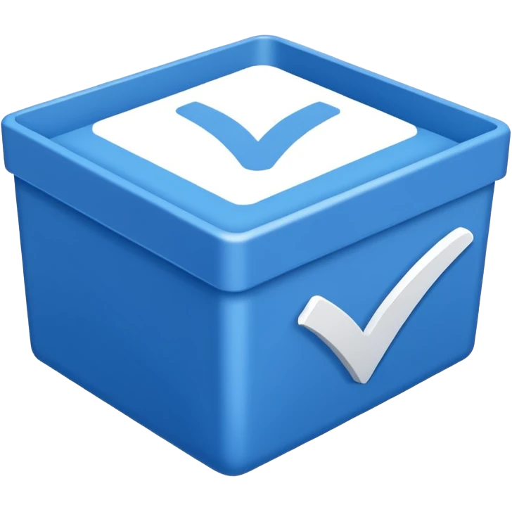 WhiteCheckmark in blue box emoji