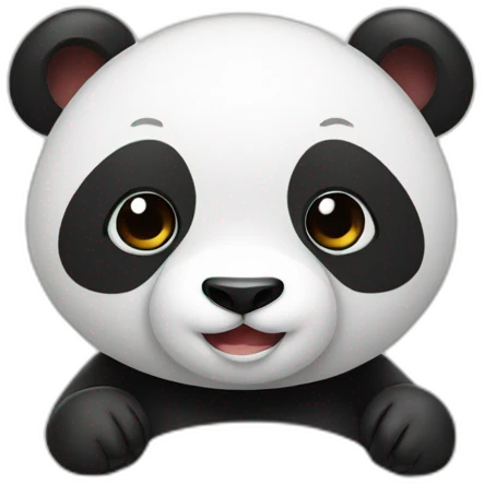 Panda with heart emoji