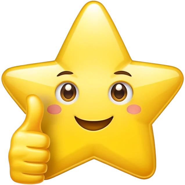 Star doing thumbs up emoji