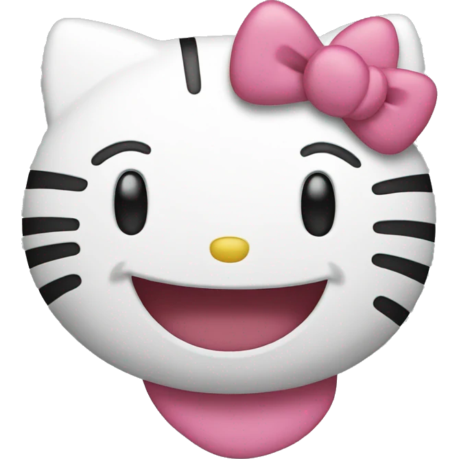 Hello kitty laughing  emoji