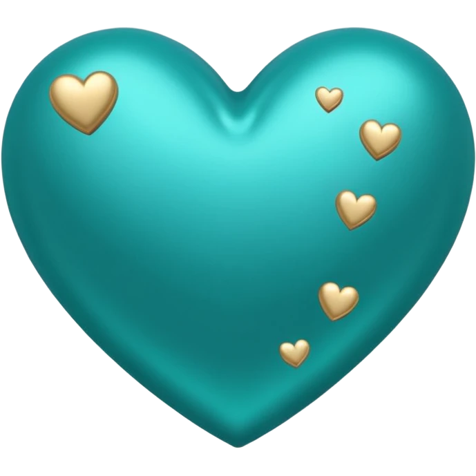 Teal heart with little hearts and Alana wording emoji