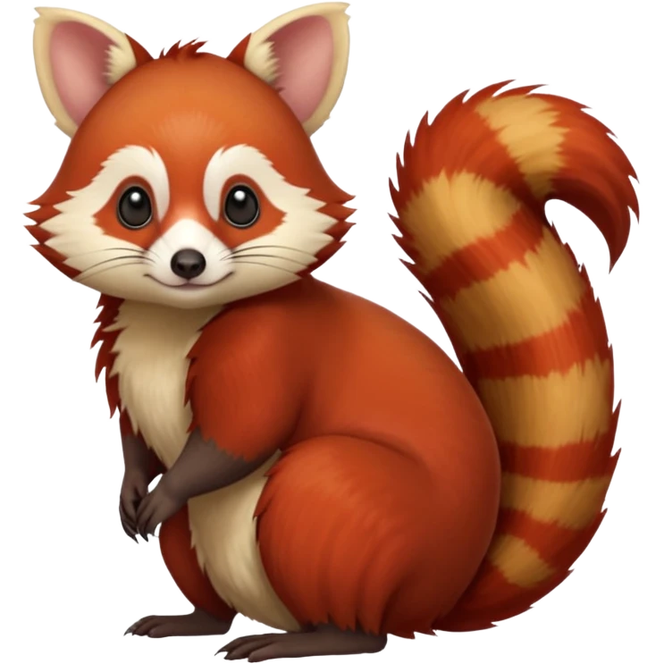 Red-Panda-Cacomistl-Squirrel-Minccino-Emolga-Possum-Potaroo-Wallaby-Bettong-Numbat-Red-Jay-bird-Gryphon-Trico-Furret-hybrid-fusion-Fakémon-animal emoji
