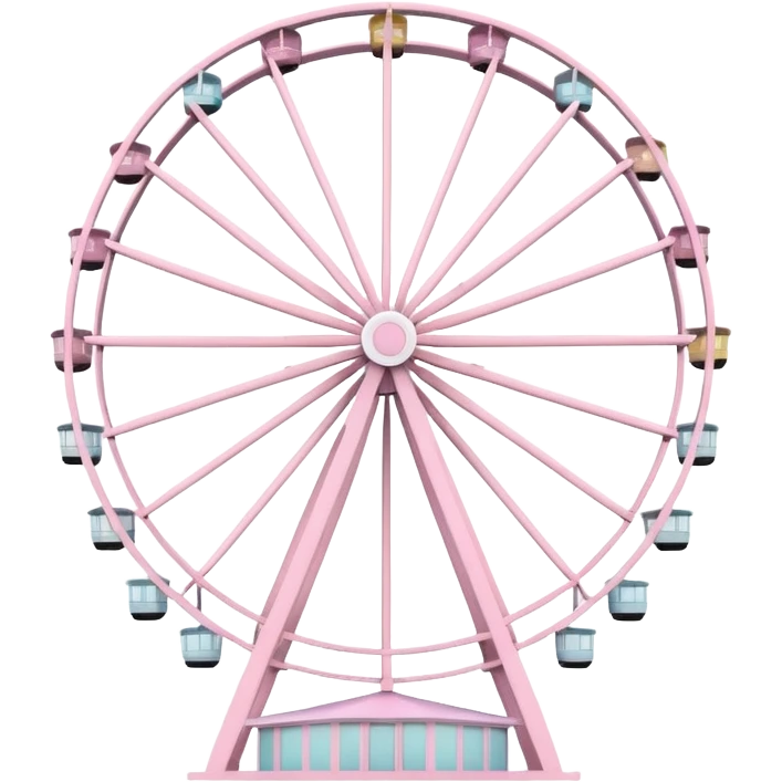 mix light pink and white theme park Ferris wheel emoji