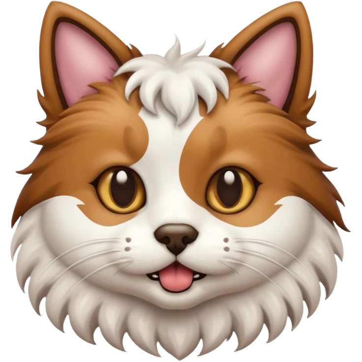 cat fused with dog emoji