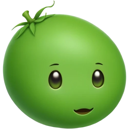 A plain green pea, perfectly round and bright green, no face, no decorative elements, just a simple pea emoji