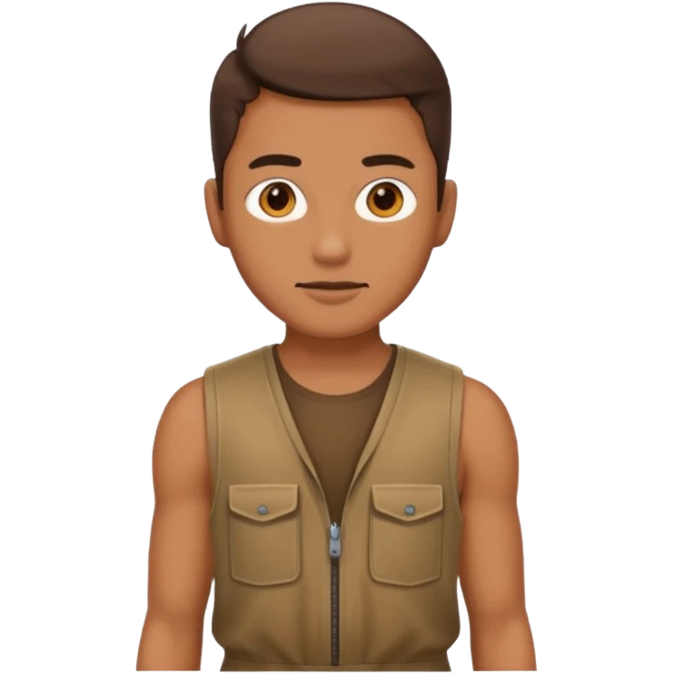 sleeveless brown jumpsuit emoji