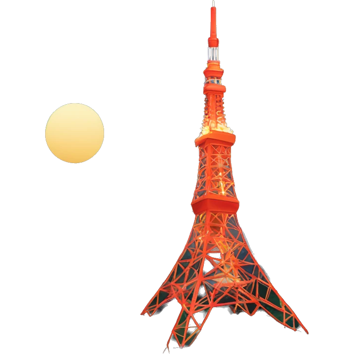 Tokyo Tower in the night sky  emoji