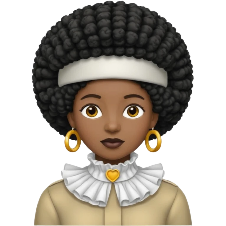 Zwarte Piet , de knecht van Sinterklaas. Met zijn kraag, Afro haar en een muts op zijn/ haar goofd emoji