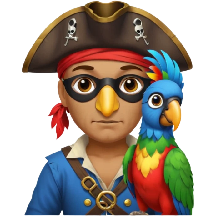 pirate and parrot emoji