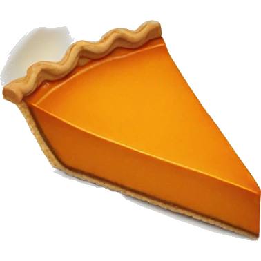Slice of pumpkin pie emoji