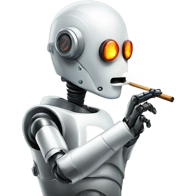 robot smoking  emoji