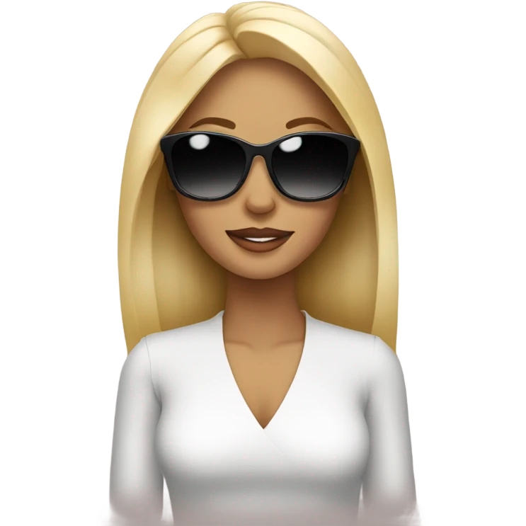 blonde beauty in sunglasses emoji
