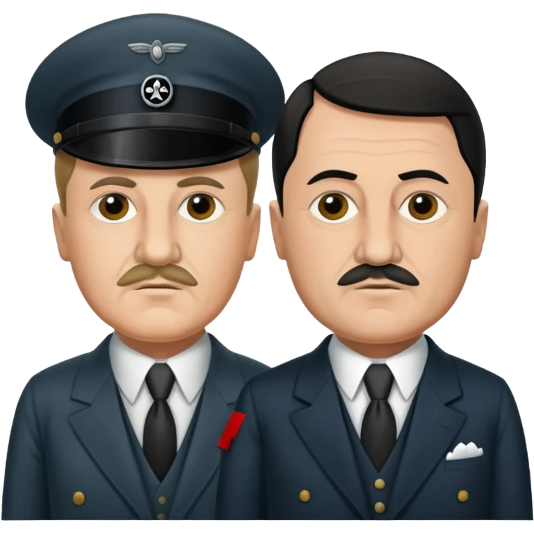 Adolf Hitler and bennito mussolini emoji
