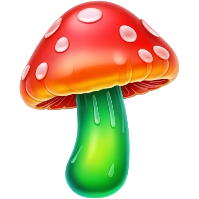 gummy neon melting mushroom  emoji
