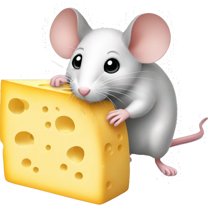 mouse sniffing cheese emoji