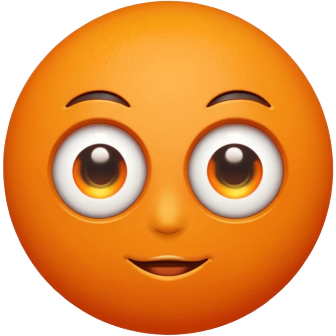 Orange with eyes  emoji