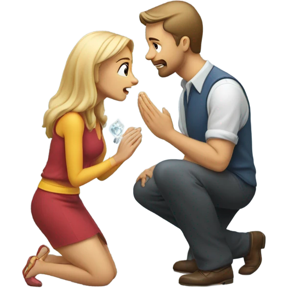 Man proposing emoji