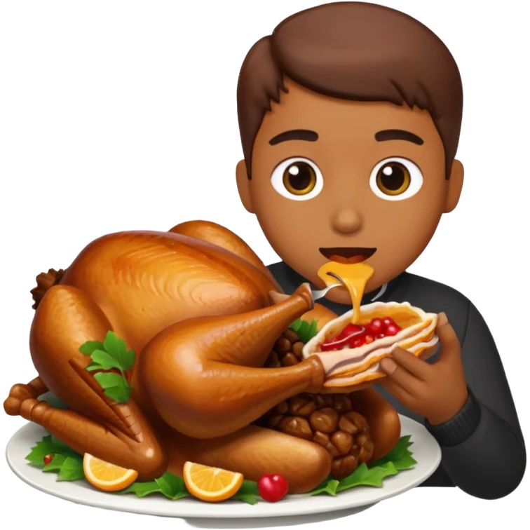 Eating turkey emoji