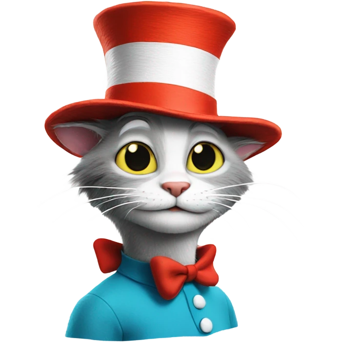 Cat in the hat dr seuss emoji