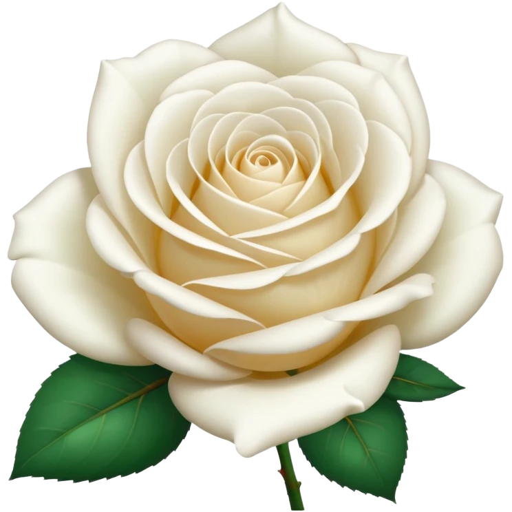 white rose, no green leaves emoji