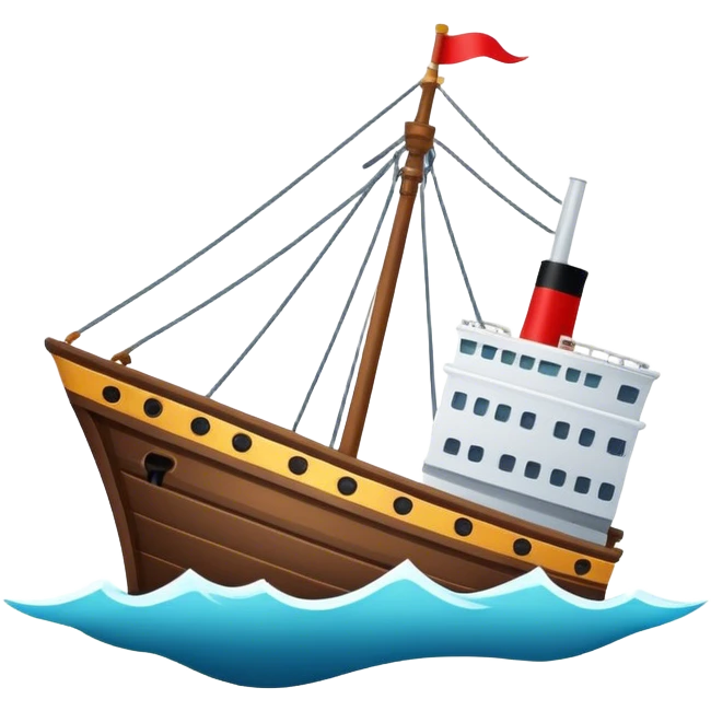could you create an emoji of  ship that are sinking emoji