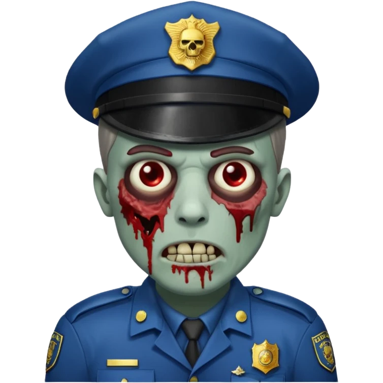 zombie police man emoji