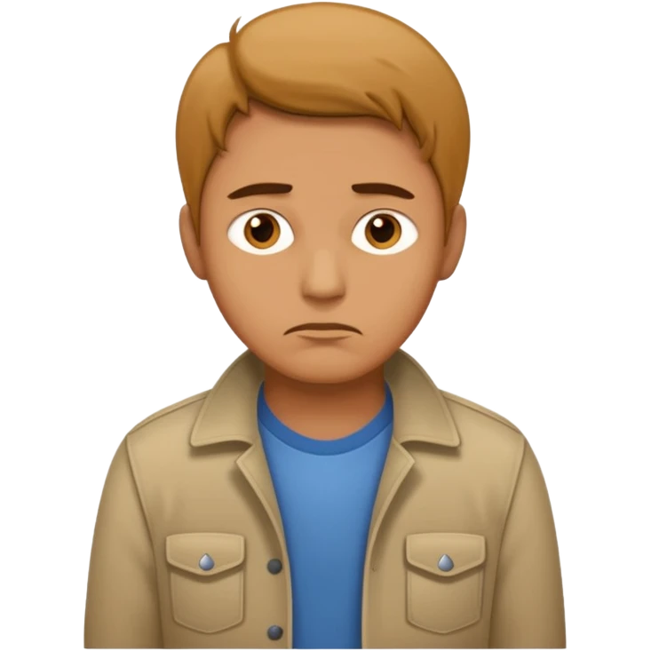 man showing empty pockets emoji