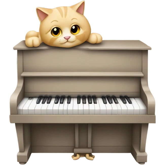 Chat qui joue du piano emoji