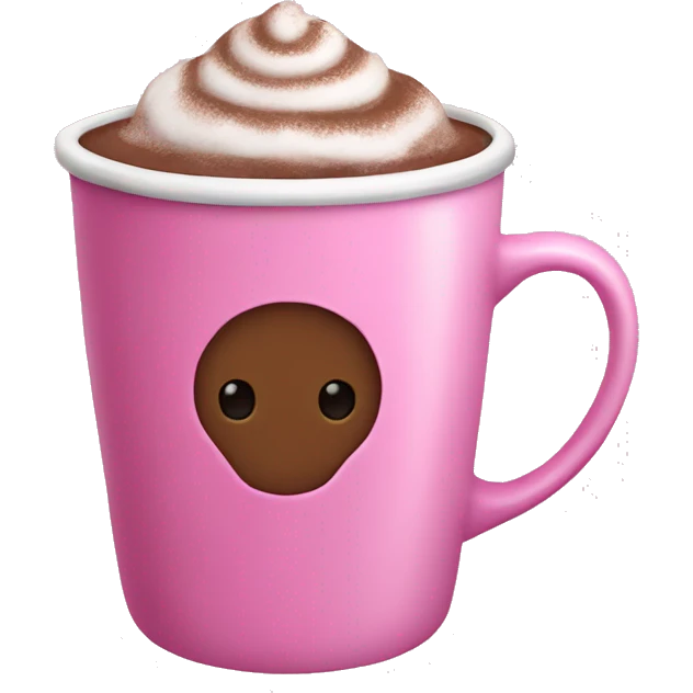 pink cup of hot chocolate  emoji