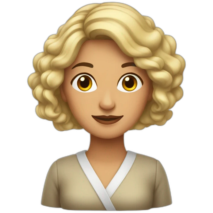 Mujer blanca  española guapa naturalista emoji